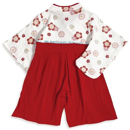 長袖袴オール スムス 女の子柄(レッド×80cm) ベビーザらス限定