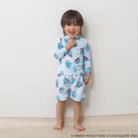 ドラクエベビー＆キッズ ラッシュガード スライムぴぴぴ ブルー&times;130cm