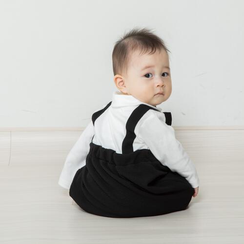 長袖フォーマルロンパス フォーマルニット 蝶ネクタイ付き(ブラック×80cm) ベビーザらス限定