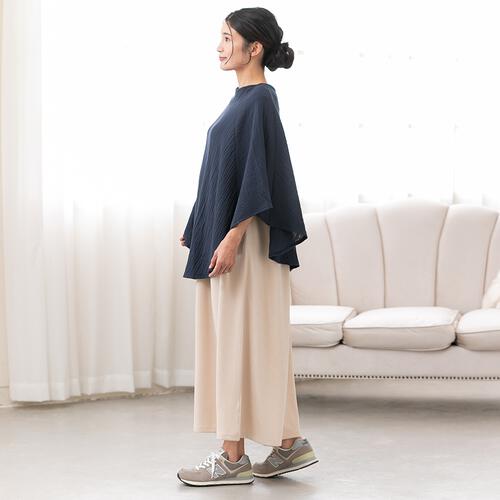 赤ちゃんにもやさしい授乳ケープ ネイビー | マタニティ・ベビー用品 