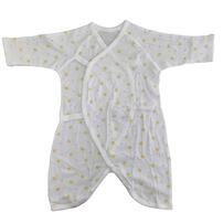 新生児肌着 コンビ肌着 ２枚組 ヒヨコ×街柄 ホワイト×50-70cm