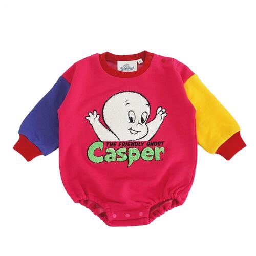 【Welcome to the Universe Baby × chimajiro0730さん】キャスパー 長袖ダルマボディスーツ ピンク×80cm