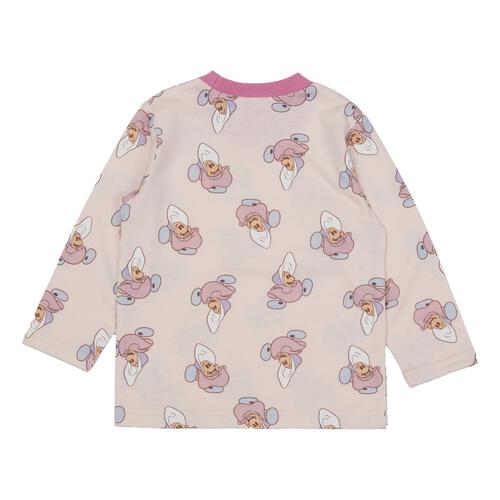 Disney ディズニー ヤングオイスター 長袖Tシャツ 天竺 総柄 ピンク&times;80cm ベビーザらス限定