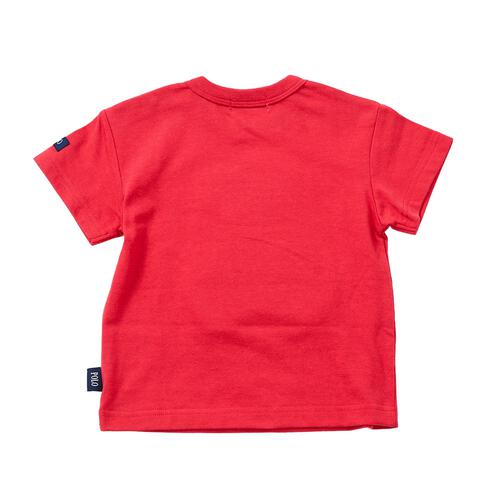 POLO BCS クマアップリケＴシャツ レッド 80cm