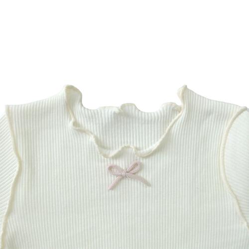 長袖シャツ肌着 2枚組 リブメロー ハート ピンク×100cm ベビーザらス限定