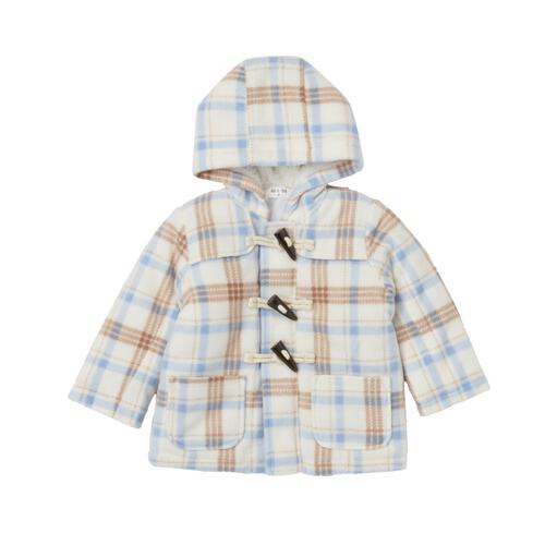 RAT-A-TATR ラッタッター ダッフルコート 中綿 チェック ナチュラル×95cm