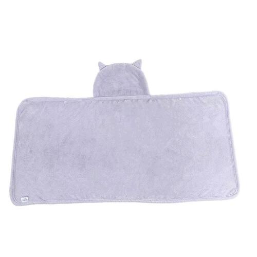 湯上りタオル ネコ パープル