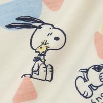 SNOOPY スヌーピー 長袖Tシャツ 天竺 総柄 ナチュラル×90cm ベビーザらス限定