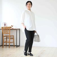 ママの時短らくちんタックパンツ ブラック M-L