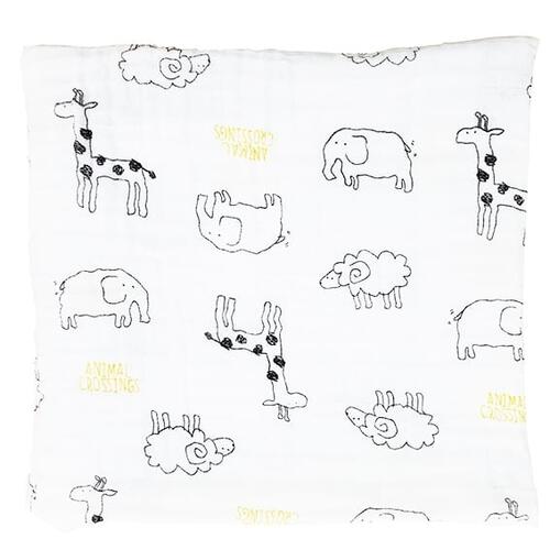 モスリンガーゼおくるみ アニマル (ホワイト×フリー) ベビーザらス限定