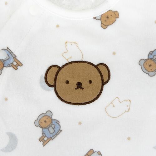 miffy ミッフィー boris ボリス 長袖フィットオール ベロア ホワイト×60-70cm ベビーザらス限定
