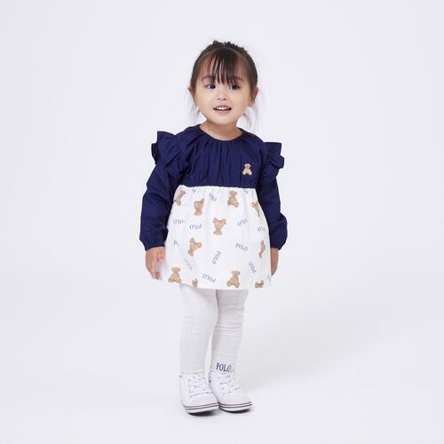 POLO BCS レギンス付フリルロンパース オフホワイト×80cm ベビーザらス限定