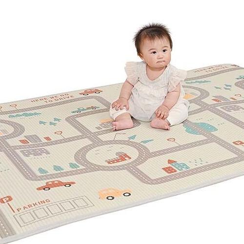 ディアベビー ベビープレイマット (ロード) フロアマット リバーシブル 
