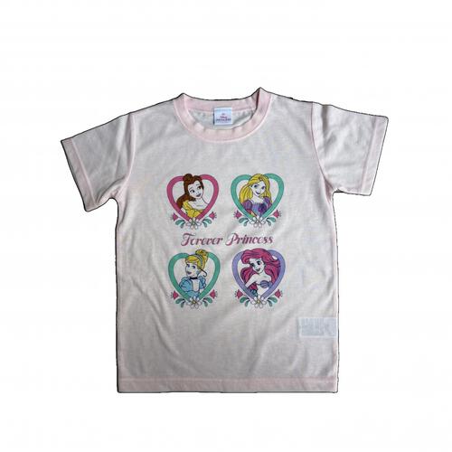 ディズニー 長袖前開きパジャマ＋半袖Ｔシャツセット プリンセス ピンク&times;110cm ベビーザらス限定