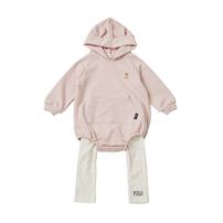 POLO BCS レギンス付フードロンパース ピンク×70cm ベビーザらス限定