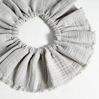 360度紬スタイ 2枚組 ガーゼ グレー ミント&times;アイボリー