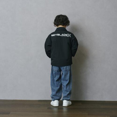 BEYBLADE X コーチジャケット 裏メッシュ ベイブレード エックス ブラック&times;130cm ベビーザらス限定