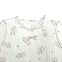 半袖シャツ肌着 2枚組 リブメロー うさぎハート ピンク×90cm ベビーザらス限定