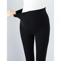 裏シャギーウエストらくらくマタニティタイツ（ブラック×L-LL）