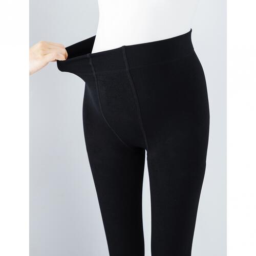 裏シャギーウエストらくらくマタニティタイツ（ブラック×L-LL）