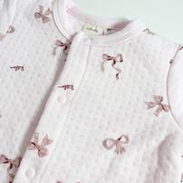 長袖カバーオール エアニット リボン柄(リボン&times;70cm)