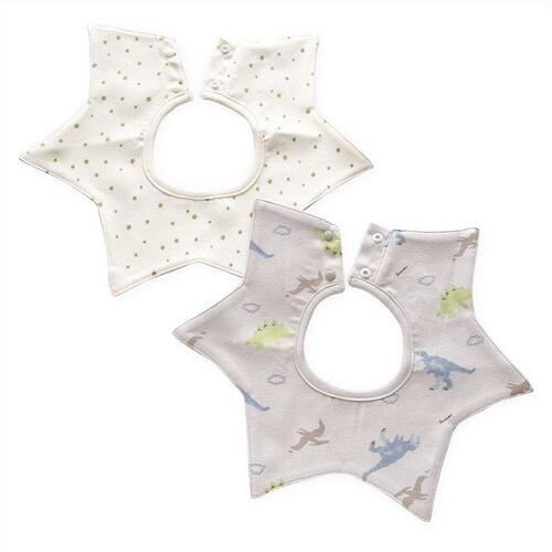 【ブラックフライデー】360度スタイ 2枚組 恐竜柄(グレー×Free) ベビーザらス限定