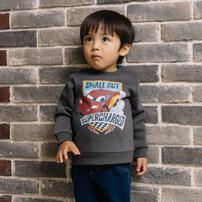 Disney ディズニー カーズ 長袖デイリートレーナー 起毛 チャコール×100cm ベビーザらス限定