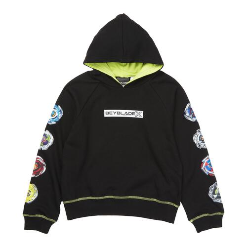 BEYBLADE X 長袖パーカー ベイブレード エックス ブラック×140cm