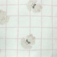 長袖ロンパース肌着 2枚組 スムス うさぎチェック ミント&times;90cm