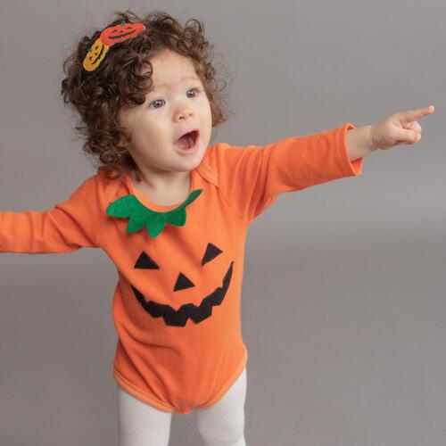 ハロウィン 長袖ボディースーツ 70-80cm