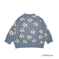 Miffy ミッフィー オハナソウガラプリントトレーナー ブルー×80cm