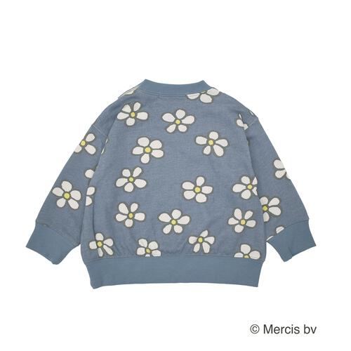 Miffy ミッフィー オハナソウガラプリントトレーナー ブルー×80cm