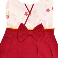 ハカマ風スタイ 女の子 (レッド×フリー) ベビーザらス限定