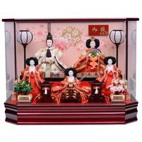 【雛人形】ケース飾り 五人飾り「雪輪に春うらら六角アクリル」  (322262)ひな人形 おしゃれ トイザらス・ベビーザらス限定【メーカー直送】