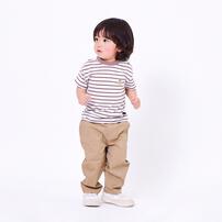 POLO BCS 半袖ボーダーＴシャツ ブラウン&times;80cm ベビーザらス限定
