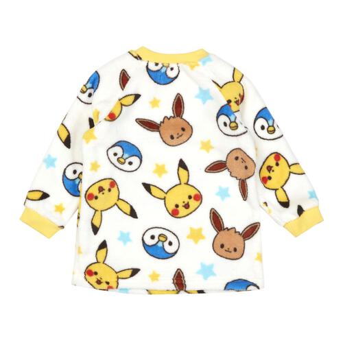 monpoke モンポケ 珊瑚フリースパジャマ 総柄 イエロー×90cm