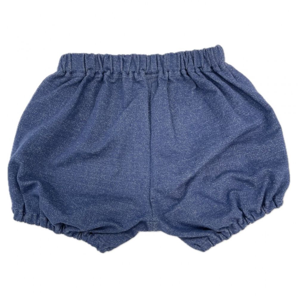 sophitica デイリーパンツ デニムニットかぼちゃパンツ サックス×95cm