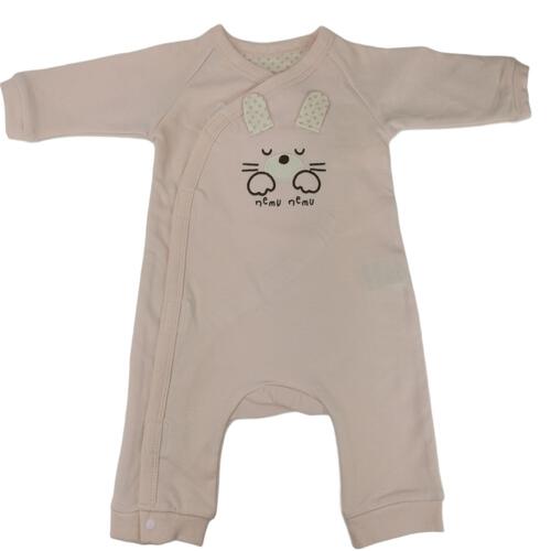 ストレッチカバーオール ウサギ(ピンク×50-60cm)