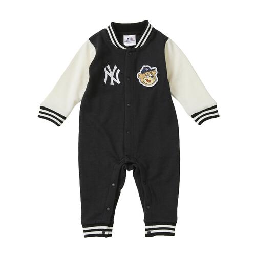 MLB スタジャン風 ロンパース ヤンキース ブラック×80cm ベビーザらス限定