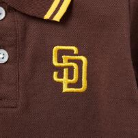 MLB 衿付き半袖カバーオール パドレス ブラウン&times;80cm  ベビーザらス限定