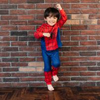 MARVEL スパイダーマン コスチューム 上下スーツ レッド×130cm