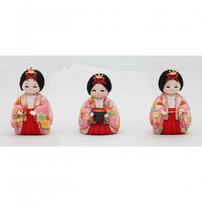 【雛人形】木目込みケース飾り 五人飾り「ひなまり」クリスタル (337206) ひな人形 おしゃれ ピンク トイザらス・ベビーザらス限定【メーカー直送】