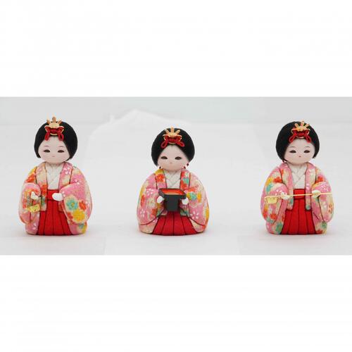 【雛人形】木目込みケース飾り 五人飾り「ひなまり」クリスタル (337206) ひな人形 おしゃれ ピンク トイザらス・ベビーザらス限定【メーカー直送】