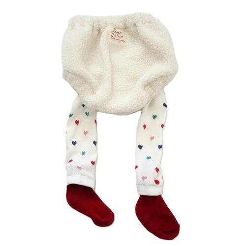 【FirstCloset×mioさん】 足付きレギンス × ボアブルマ ナチュラル×フリー ベビーザらス限定