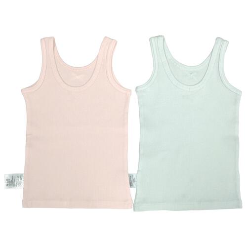 2枚組みえない袖なしシャツ肌着 テレコ ピンク&times;80cm ベビーザらス限定