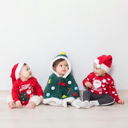 クリスマス ツリーマント コスチューム キッズ ベビー サンタクロース コスチューム 子供 衣装 ベロア ベビーザらス限定