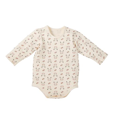 monpoke モンポケ 長袖ロンパース キャミワンピ付きピンク×70cm ベビーザらス限定