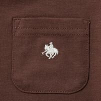 POLO BCS 半袖ポケットTシャツ ブラウン&times;90cm