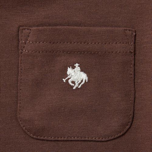 POLO BCS 半袖ポケットTシャツ ブラウン&times;90cm