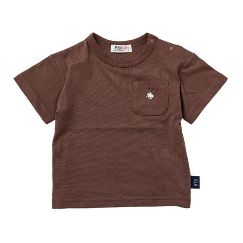 POLO BCS 半袖ポケットTシャツ ブラウン&times;90cm